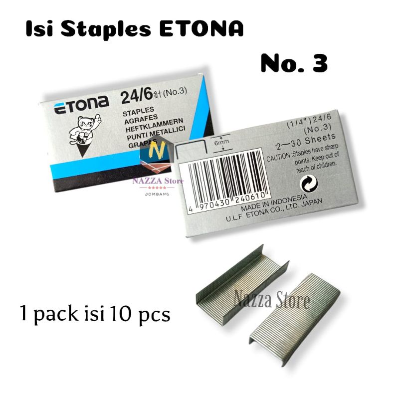 

ETONA - GREAT WALL Isi/Refill Stapler Staples Hecter No.3 24/6
