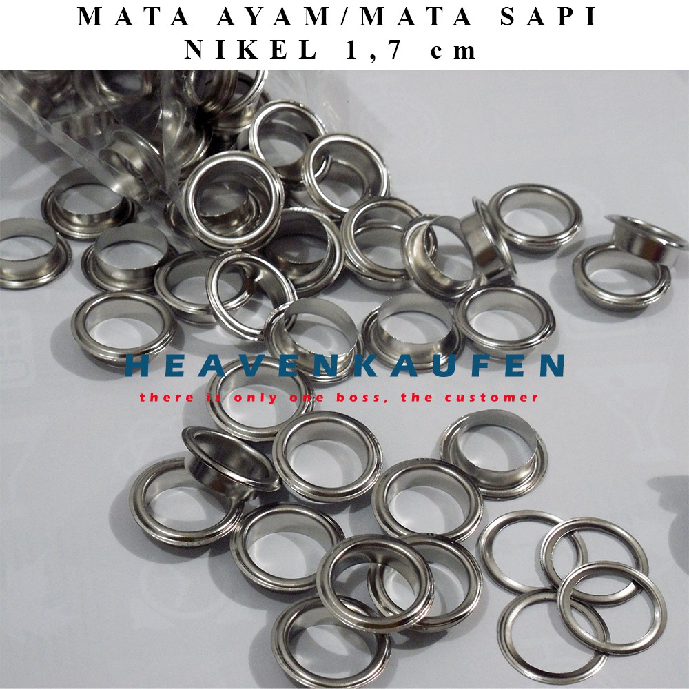 Mata Ayam (Mata Sapi) Besar Diameter 17 mm Nikel Silver