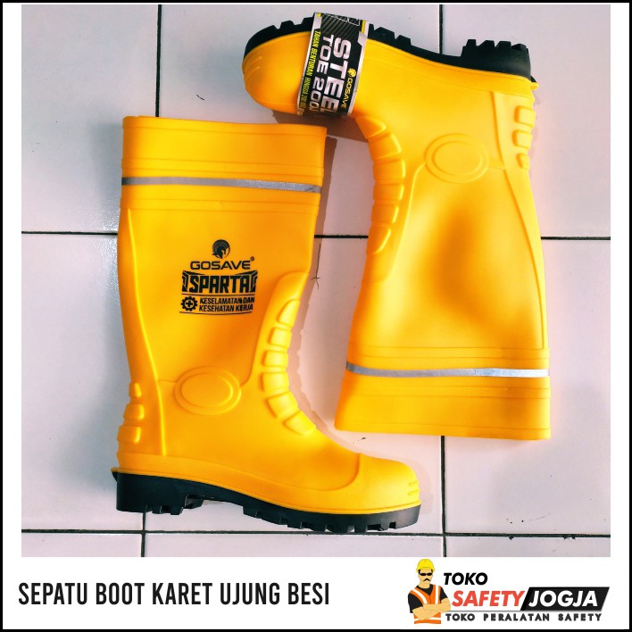 Sepatu Rubber Boots Ujung Besi Gosave