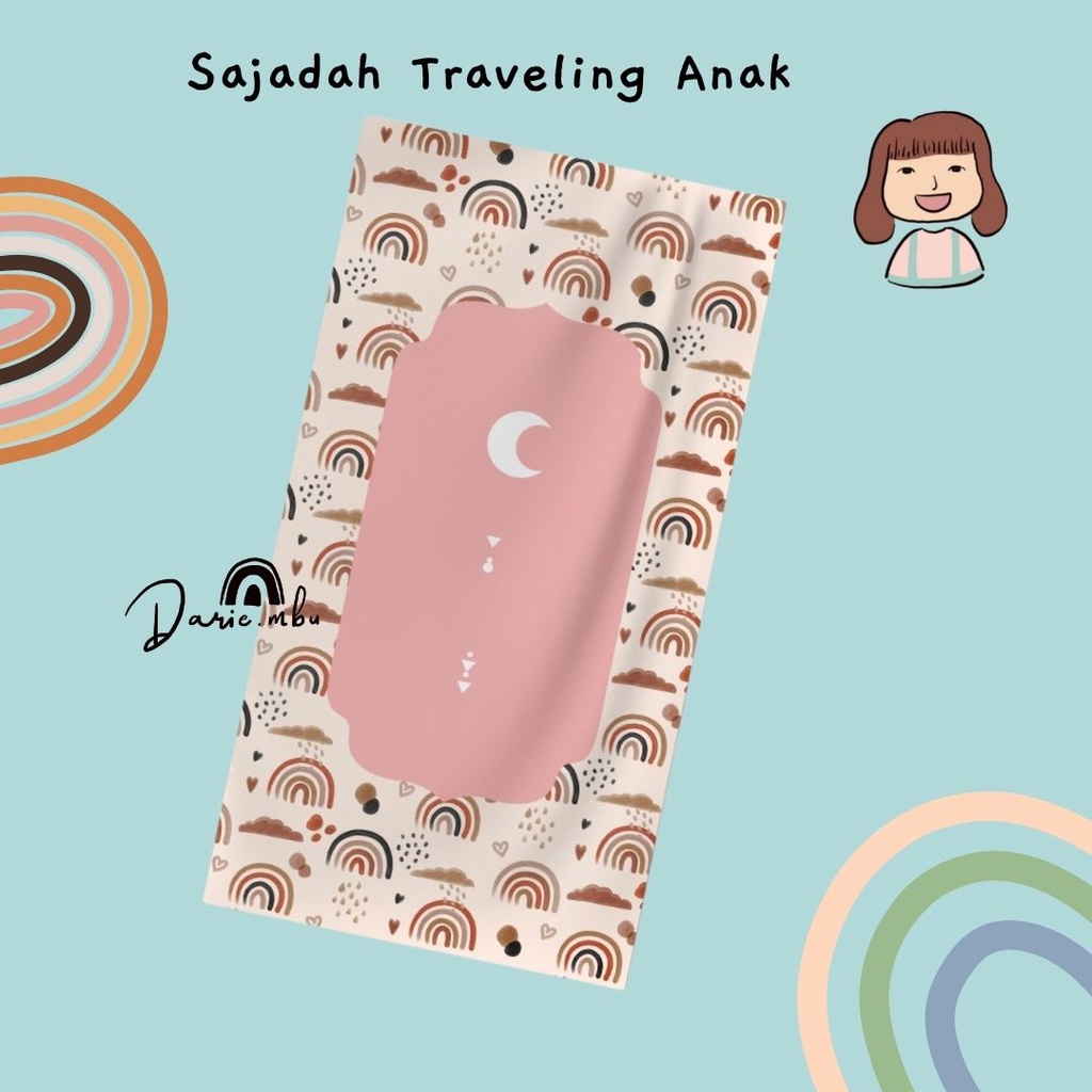 Sajadah Travel Anak Full Printing Kanvas Motif High Quality