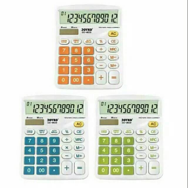

Kalkulator 12 Digits CC-8CO/Calculator Joyko Check Correct