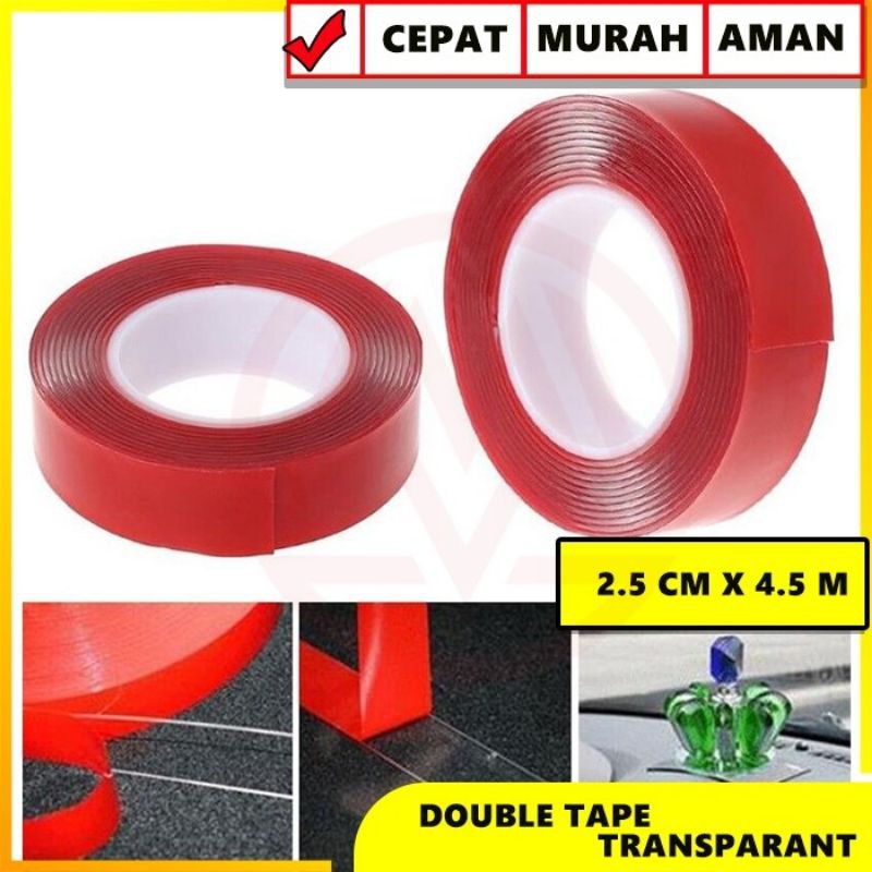 3M  Double Tape Bening Transparan PREMIUM Daya Lekat Kuat Untuk Spoiler Talang Air Perekat Spoiler