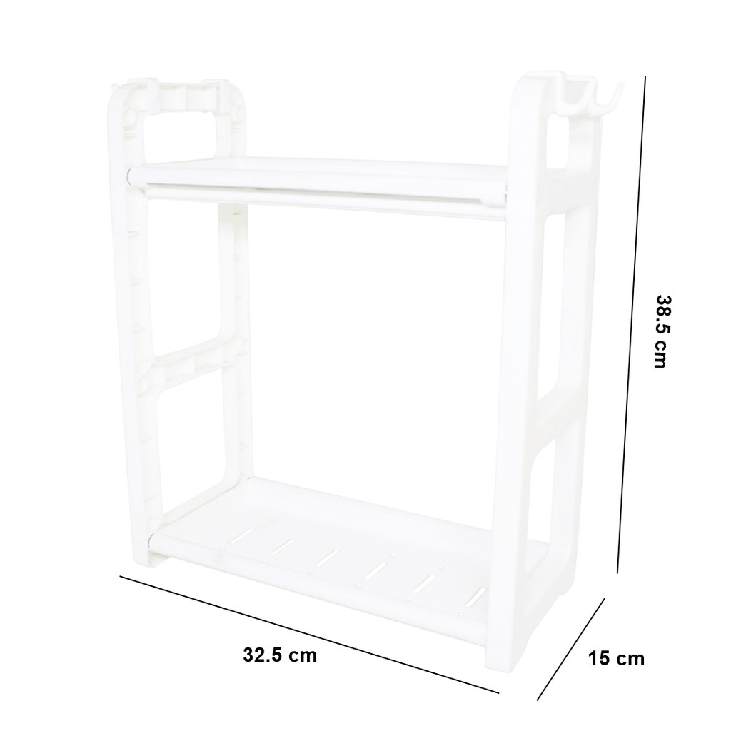 Rak dapur serbaguna 32.5 x 15 x 38.5 cm - putih