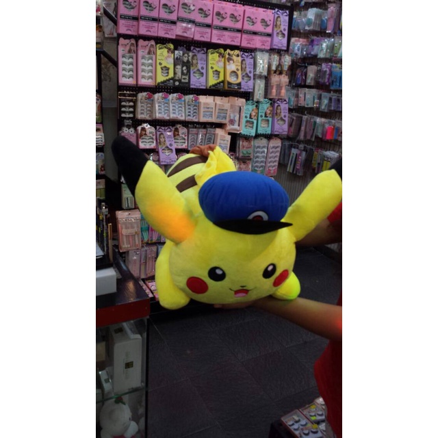 Boneka Bantal Guling Pikachu Import