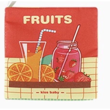 [Rumah MAINAN] Mainan edukasi Buku bayi kain/Baby first book baby birthday gift kado lahiran bayi-FRUITS