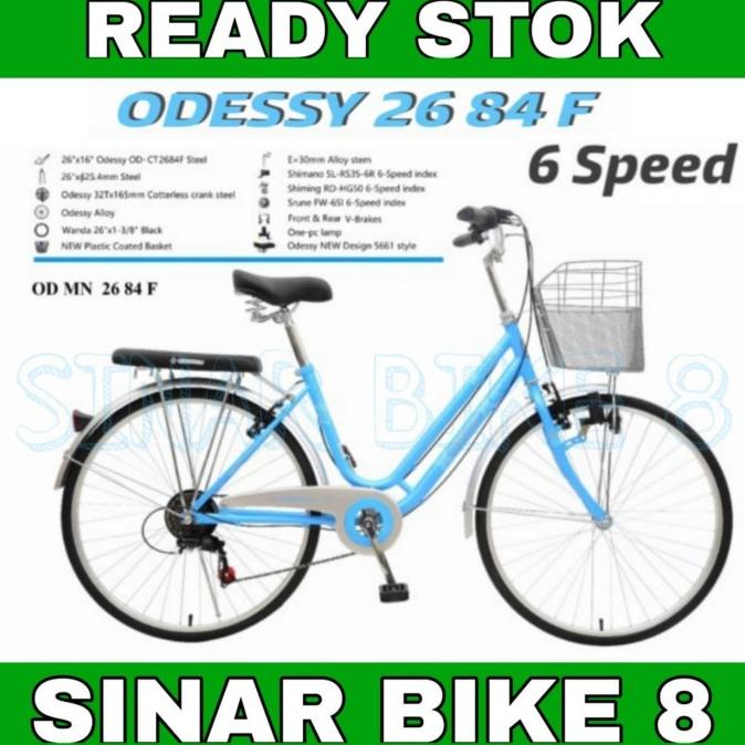 Sepeda Keranjang Dewasa Odessy 26 84 F Ukuran 26 Inch Mini 6 Speed
