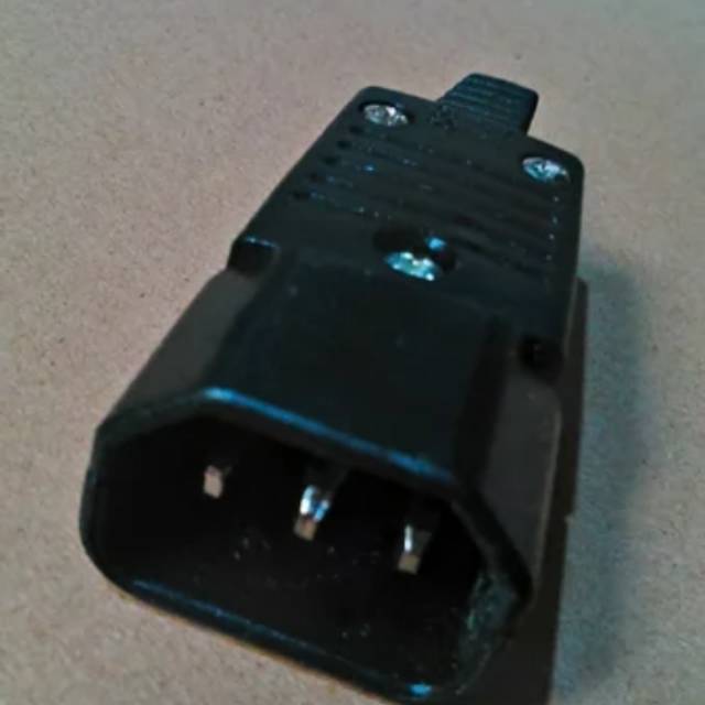 Colokan conector Jack AC Listrik Laki laki kaki tiga