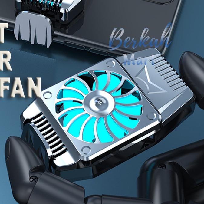 ♀ MOBILE PHONE REFRIGERATION COOLER BLUE LED LIGHT FAN KIPAS HP GAMING PRAKTIS MINI CHARGER H15 H-15