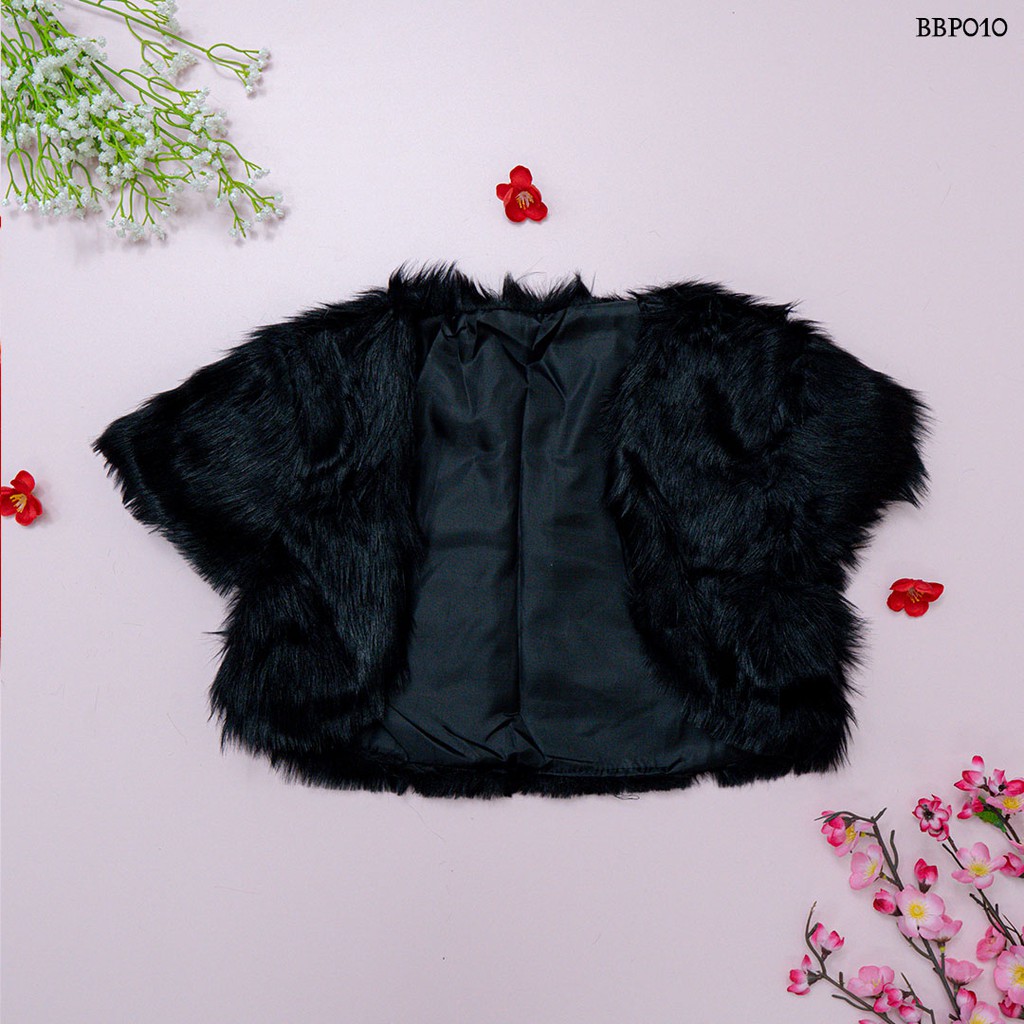 [PRODUK FAVORIT] BOLERO KARDIGAN BULU AKSESORIS PENGANTIN CARDIGAN BULU HITAM BBP010