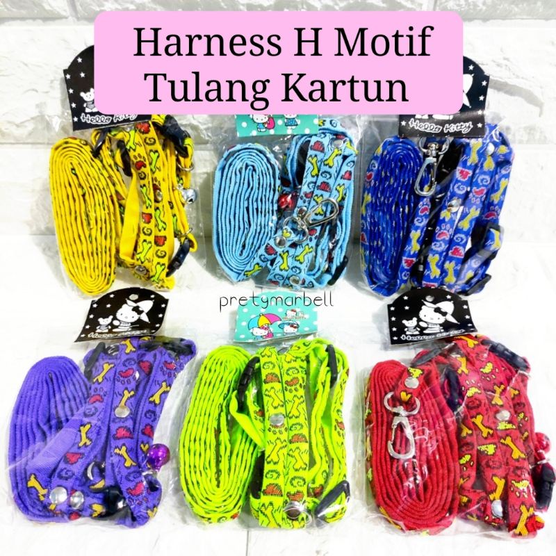 Harnes H Motif Tali Badan Hewan Kucing / Tali Kucing Murah