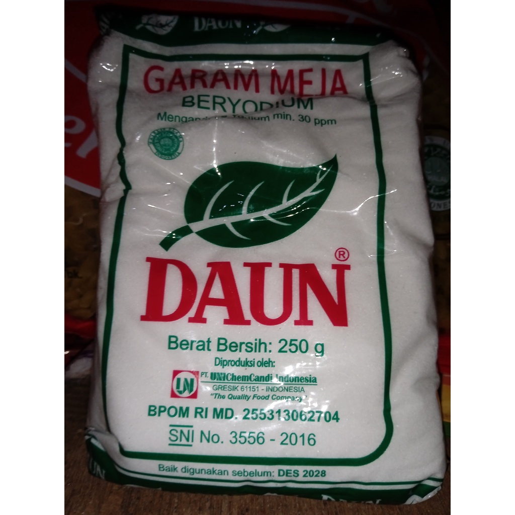 

Garam Meja Daun 250 gr