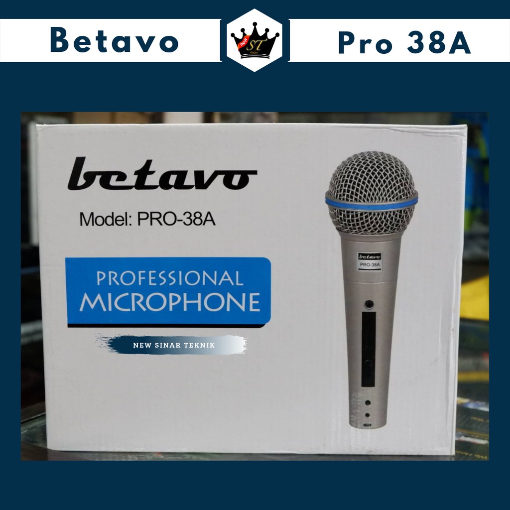 Betavo PRO-38A PRO38 PRO-38 Mic Microphone Dynamic dengan Kabel Cable