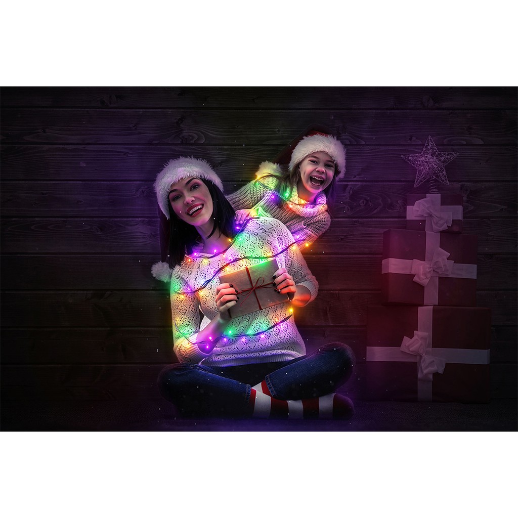 Christmas Lights Photoshop Action Photoshop