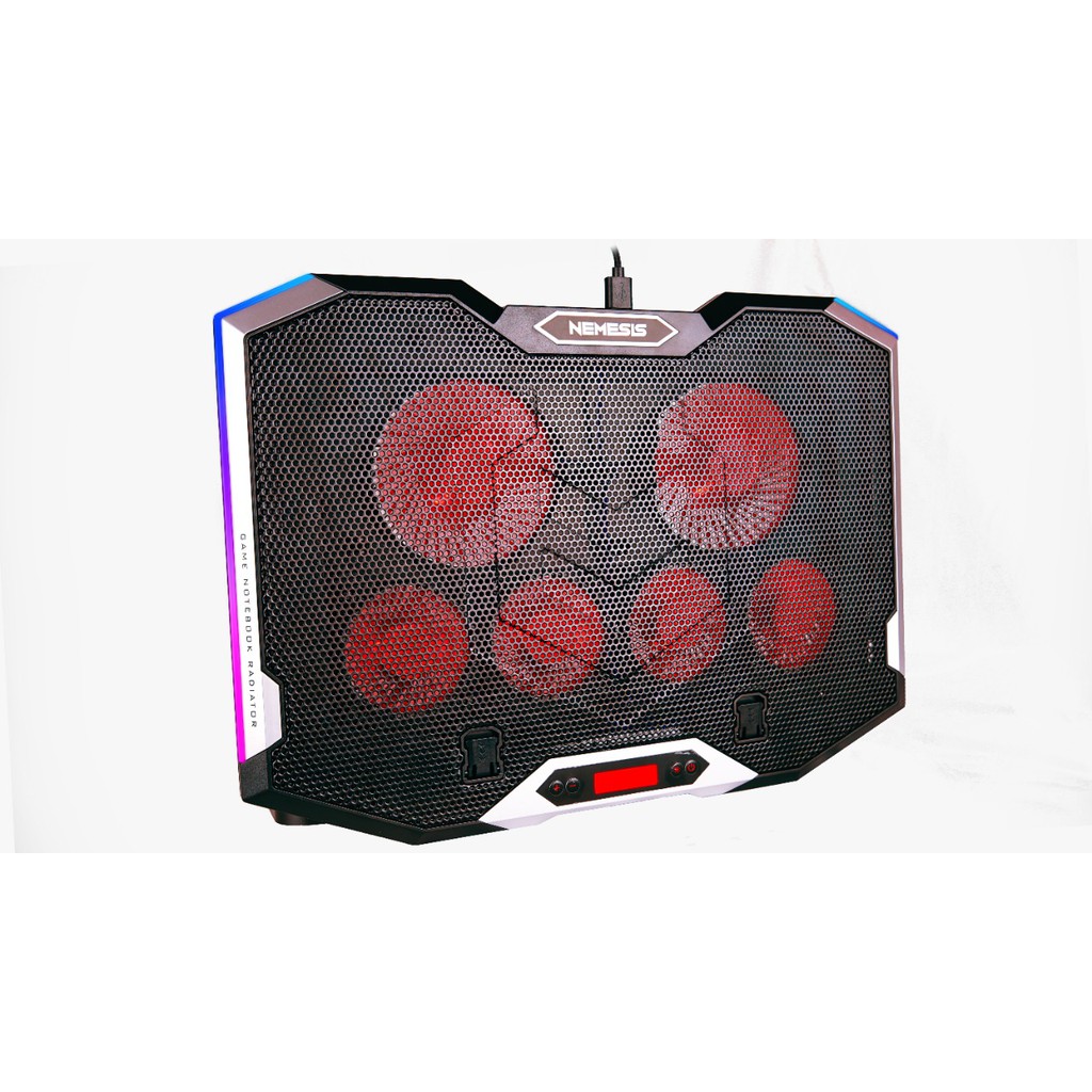 Cooling pad laptop Nyk X-5 Kingfisher 6 fan RGB - Pendingin laptop nyk X5 - Cooler fan nyk x-5