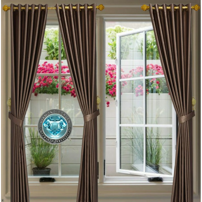 Tirai Gorden minimalis tebal bahan import glossy embos Diamond decor jendela pintu kamar ruang tamu