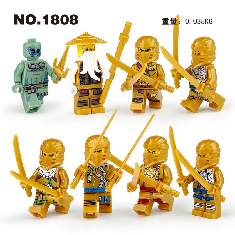 38pcs Mainan Balok Bangunan Ninjago Kai Jay Lloyd Mini Figure Untuk Hadiah Anak Laki-Laki