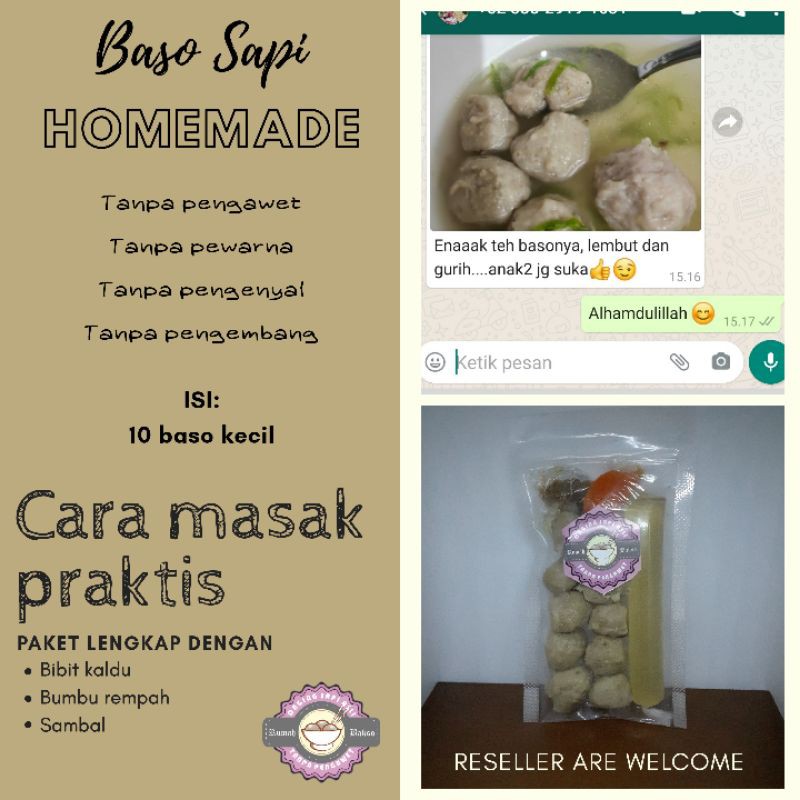 

Baso bakso sapi homemade enak instan tanpa pengawet kuah lengkap komplit bumbu dan kaldu