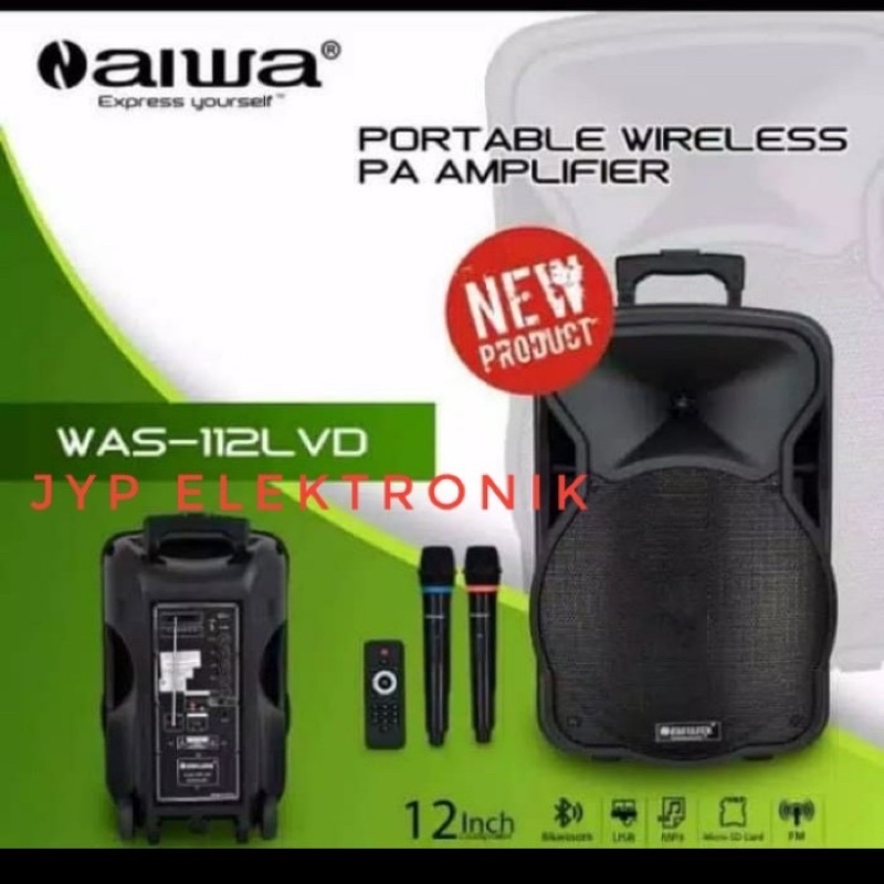 Speaker Portable Meeting Wireless Aiwa WAS-112LVD