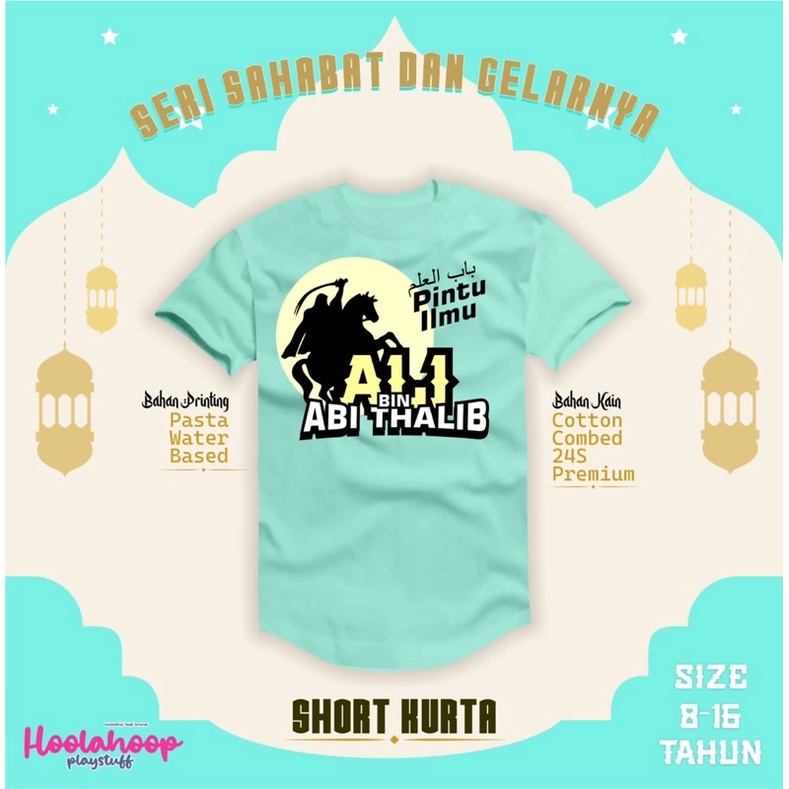 KAOS SHORT KURTA SERIES SAHABAT NABI DAN GELARNYA KAOS KEMKO HOOLAHOOP ft bumblebee