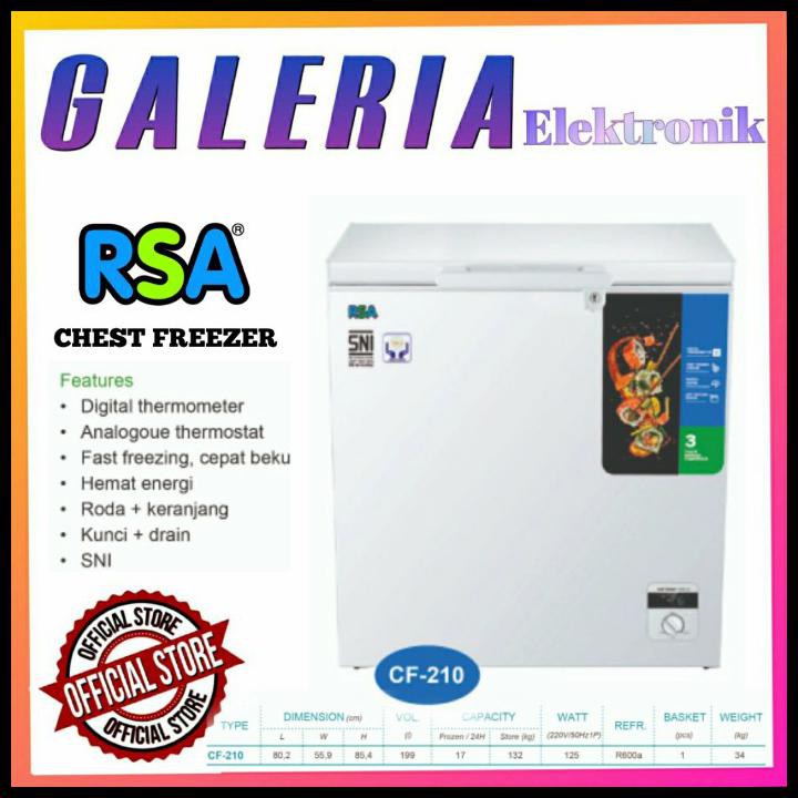 Rsa Freezer Box Cf 210 / Cf210 199 Liter Hampir 200 Liter