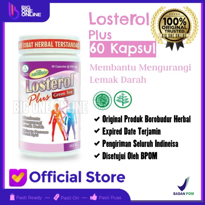 

ORIGINAL MURAH LOSTEROL PLUS Borobudur Herbal, Ekstrak Jati Belanda, Teh Hijau