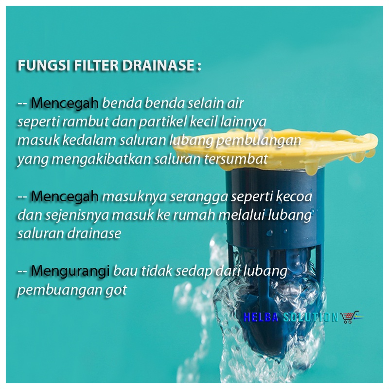 Saringan Lubang DRAINASE Kamar Mandi Floor Drain Odour Trap FILTER Saluran Lubang Air Got Saringan Pembuangan Air Pencegah Kecoa Serangga Anti Bau