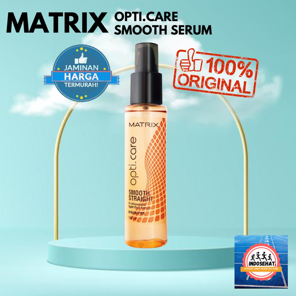 MATRIX Opti Care Smooth Straight Serum - Serum Perawatan Pelembut Rambut Rusak Kusut 100 ml