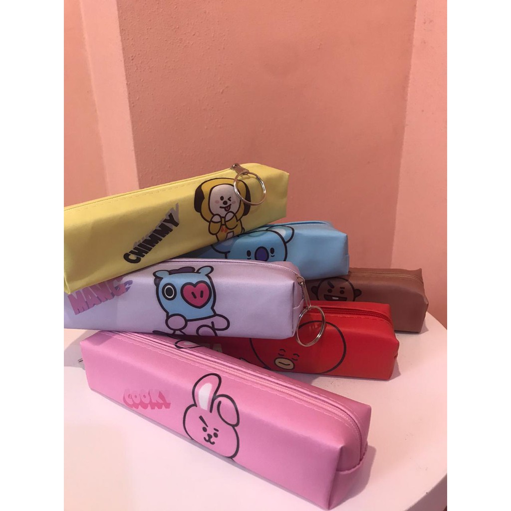 KOTAK PENSIL BTS BT21 BANGTAN BOYS KPOP KOREA ARMY LUCU UNIK PERLENGKAPAN SEKOLAH IMPORT TERMURAH