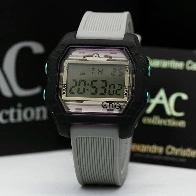 Alexandre Christie - AC 9224 DiGi Grey Rubber Strap