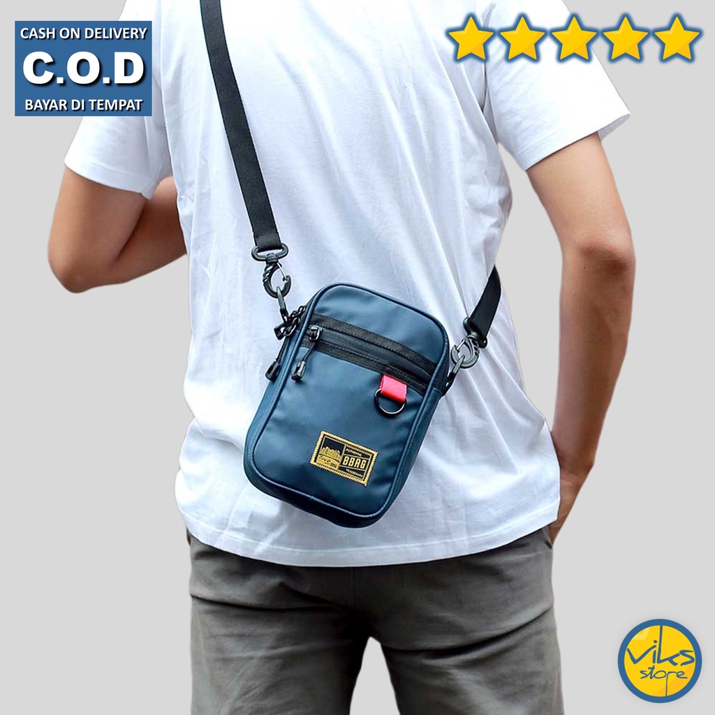 Tas Selempang Pria Cowok Original Slingbag Tas Gantung Kecil HP Handphone Dompet Multifungsi Simple