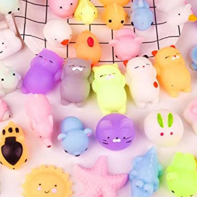 ❄️List New☄️ 1 pack isi 10 pcs squishy mochi mony moni lucu imut dan menggemaskan