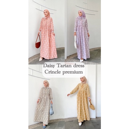 ORI by busana_official daisy tartan Dress LD 110-115cm akira crincle