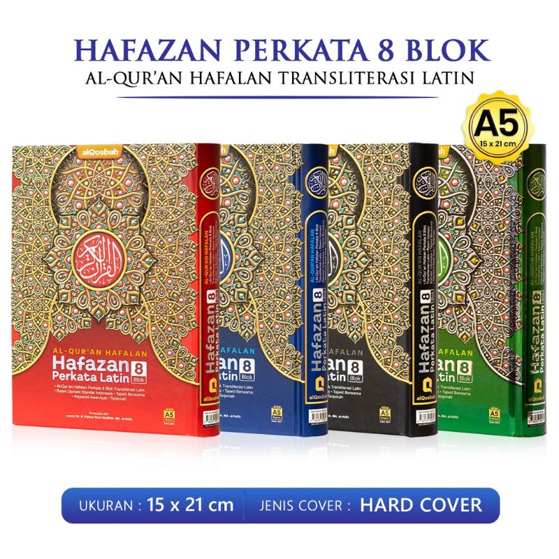 Al Quran Hafazan 8 Blok Perkata Latin Uk.A5 Alquran Hafalan Alqosbah