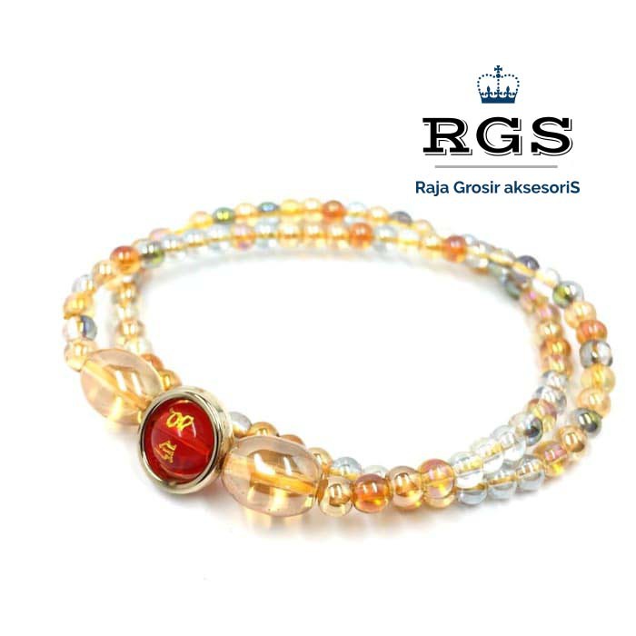 [Bayar Di Tempat] RGS KALUNG GELANG MANTRA BUDDHA BATU KRISTAL