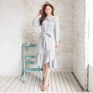 Fiona Dress   4 WARNA REALPIC Dress Import Dress murah Baju Grosir Dress grosir