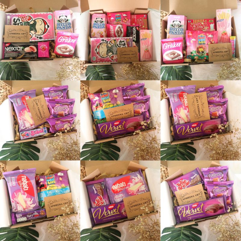 

Snack Box Part 4 / Snack box Termurah / Kado unik / Kado Murah / Hampers Snack / Snack Box