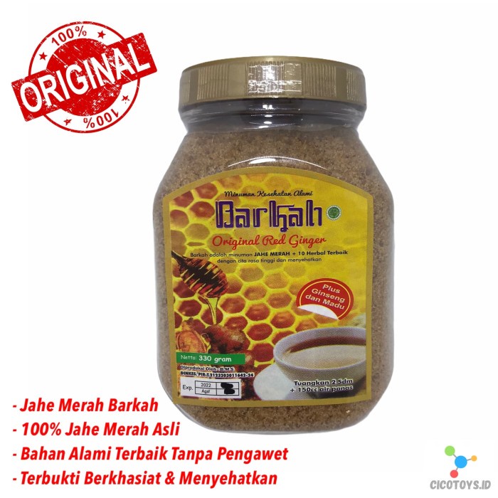 

JAHE MERAH BARKAH PREMIUM - JAHE MERAH BUBUK - ORIGINAL RED GINGER (BERKUALITAS)