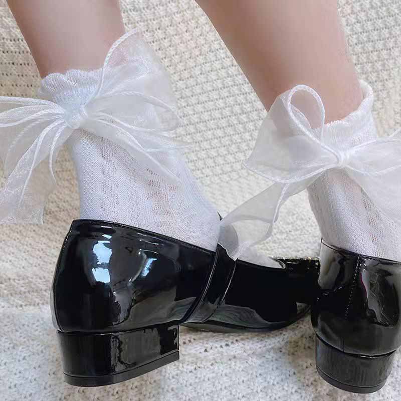 KK-37 kaos kaki lolita pita renda cotton socks katun korea jepang