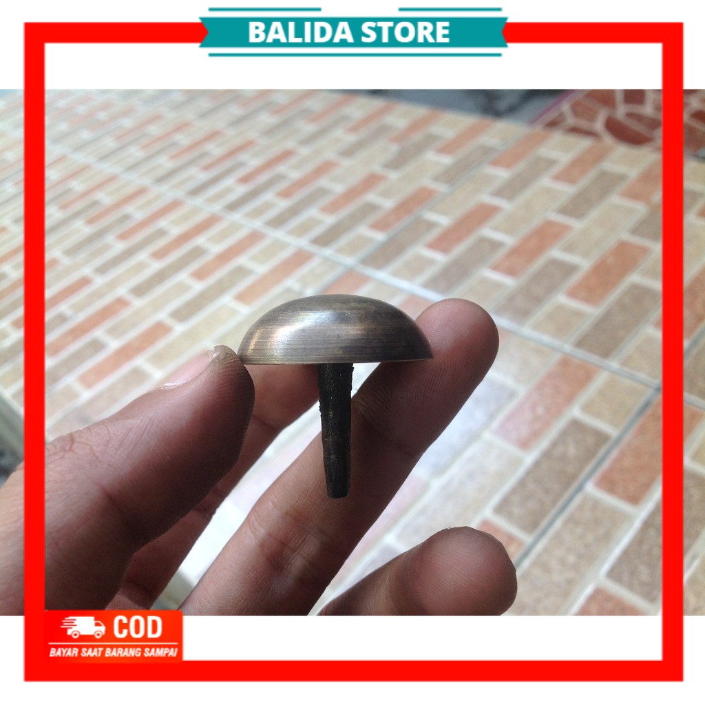 paku pines pintu & pagar aksesoris kuningan 3 cm