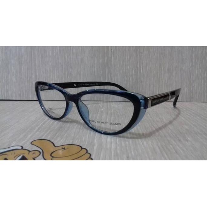 Kacamata Frem Cewe..Mj.Biru Model Mata Kucing Gratis Lensa Minus/Plus