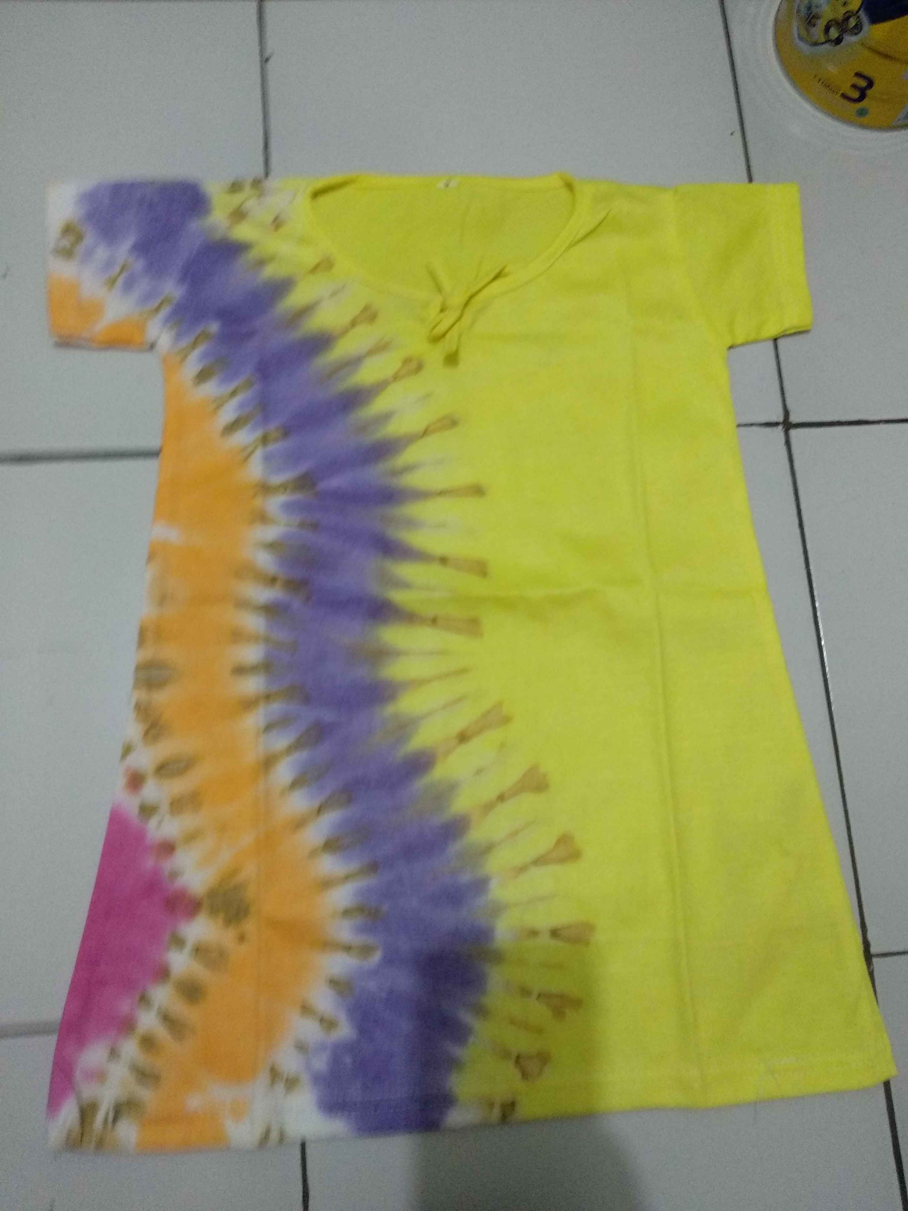 Daster Kaos Anak Batik Jumputan Cantik Size S Usia 2-3 Tahun