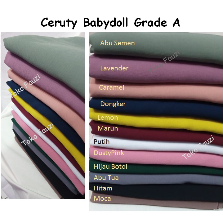 Ceruty Babydoll Grade A Harga Per Meter Lebar 150cm Shopee Indonesia