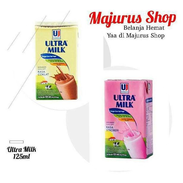 

[[BISA COD]] susu uht ultra milk 125ml 1 Dus/40 pcscoklat stroberi - Chocolate TERJAMIN Kode 310