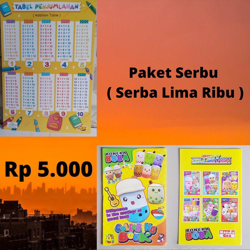 

Poster Tabel Penjumlahan & Coloring Book 2 in 1 Boba