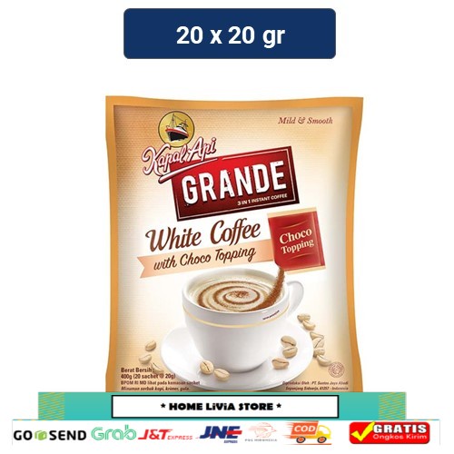 Jual Kapal Api Grande White Coffe Topping Gr X Shopee Indonesia