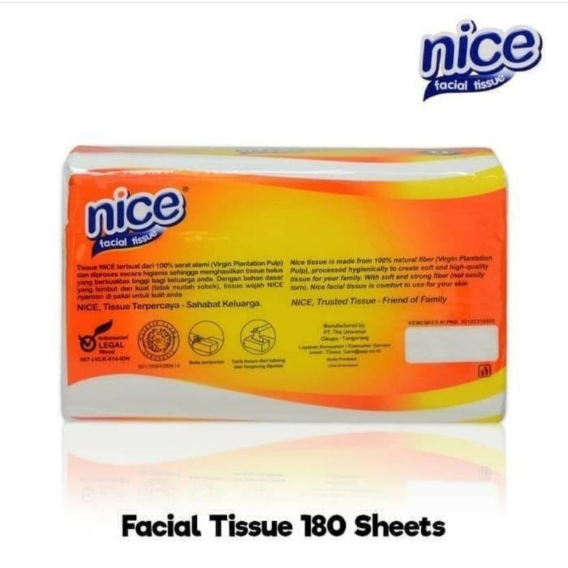 1 KG muat 7 PCS | NICE facial tissue soft pack / tissue kering nice 180 sheet-1