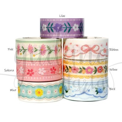 Masking Tape Simple Flower Selotip Bunga Indah Isolasi GH 314011