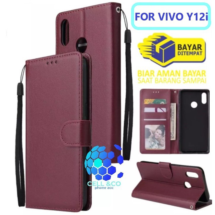 Flip cover VIVO Y12i Flip case buka tutup kesing hp casing hp flip case leather wallet