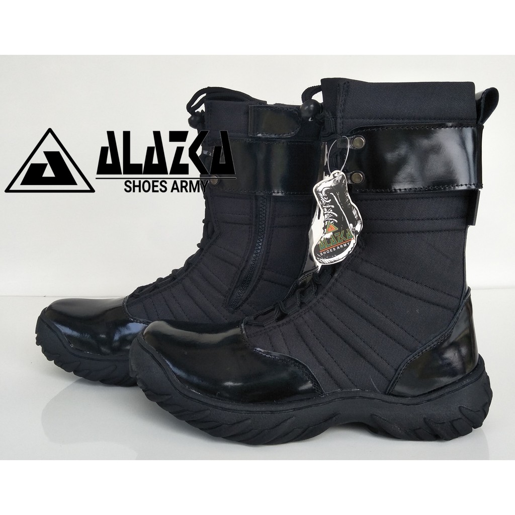 Sepatu PDL Kulit Ninja Kilap Sol Komando Alazka