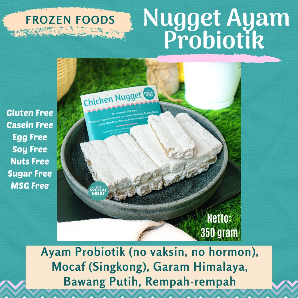 

Nugget Ayam Probiotik 350g - Gluten Free, Non MSG - Diet Special Needs